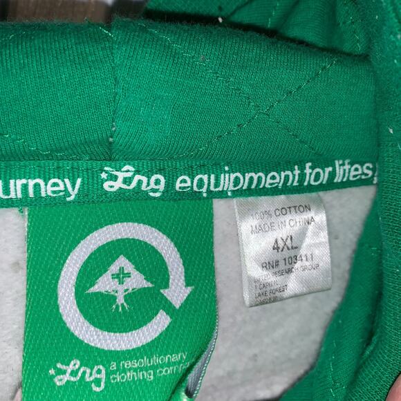 LRG Men's Flying Sneakers Hoodie Size 4XL Green Cotton Streetwear AOP Casual - Picture 6 of 7